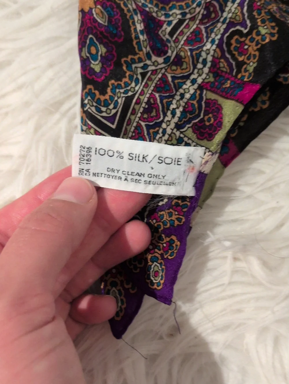 Vintage 100% Silk Liz Claiborne Scarf